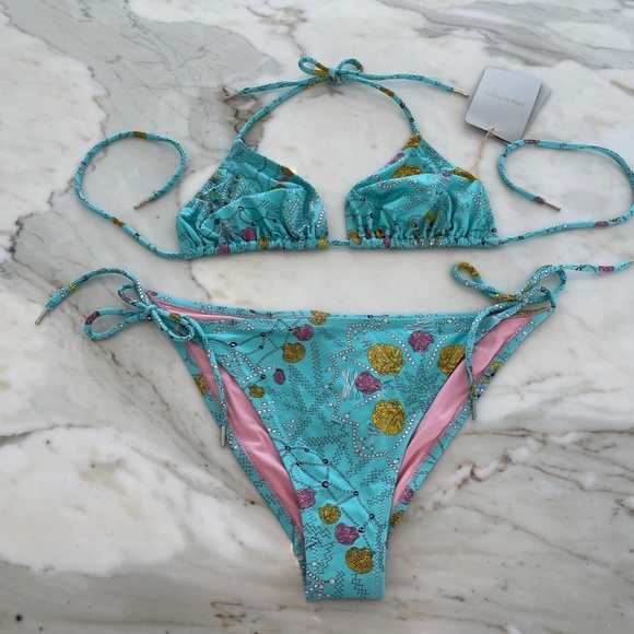 EMILIO PUCCI BLUE PRINT BIKINI SIZE US 10 / IT 44 NWTS! - Picture 7 of 15